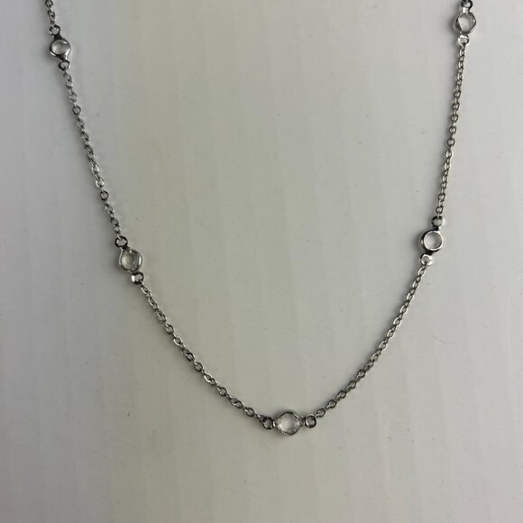 NORDSTROM RACK Endless Cubic Zirconia stationery Necklaces NWOT - Picture 2 of 6